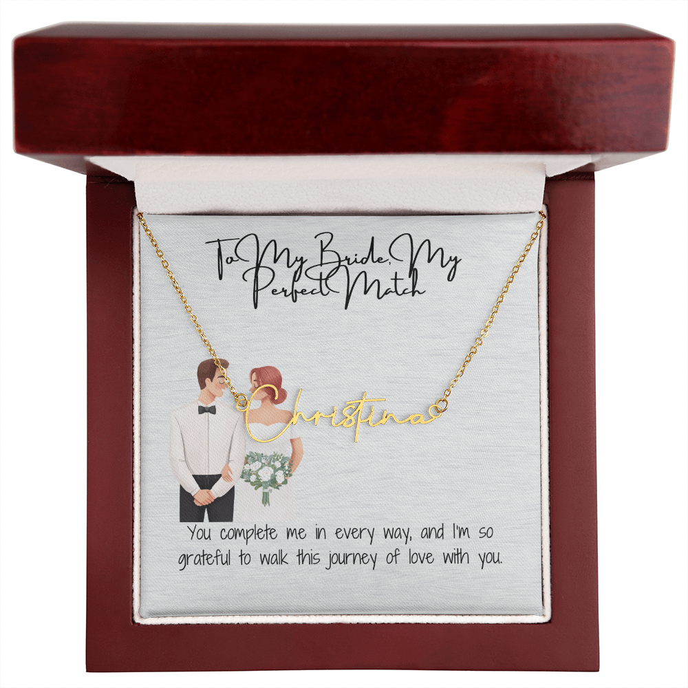 perfect bride to be necklace