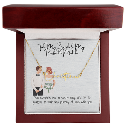 perfect bride to be necklace