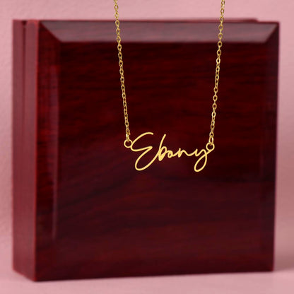 Personalized Signature Name Necklace  "A Stylish Tribute to Grandma"