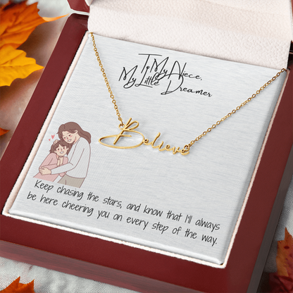 Little Dream Niece Signature Name Necklace
