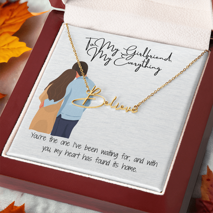 My Everything Girlfriend Name Necklace