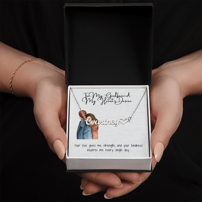 My Heart Desire Girlfriend Heart Name Necklace