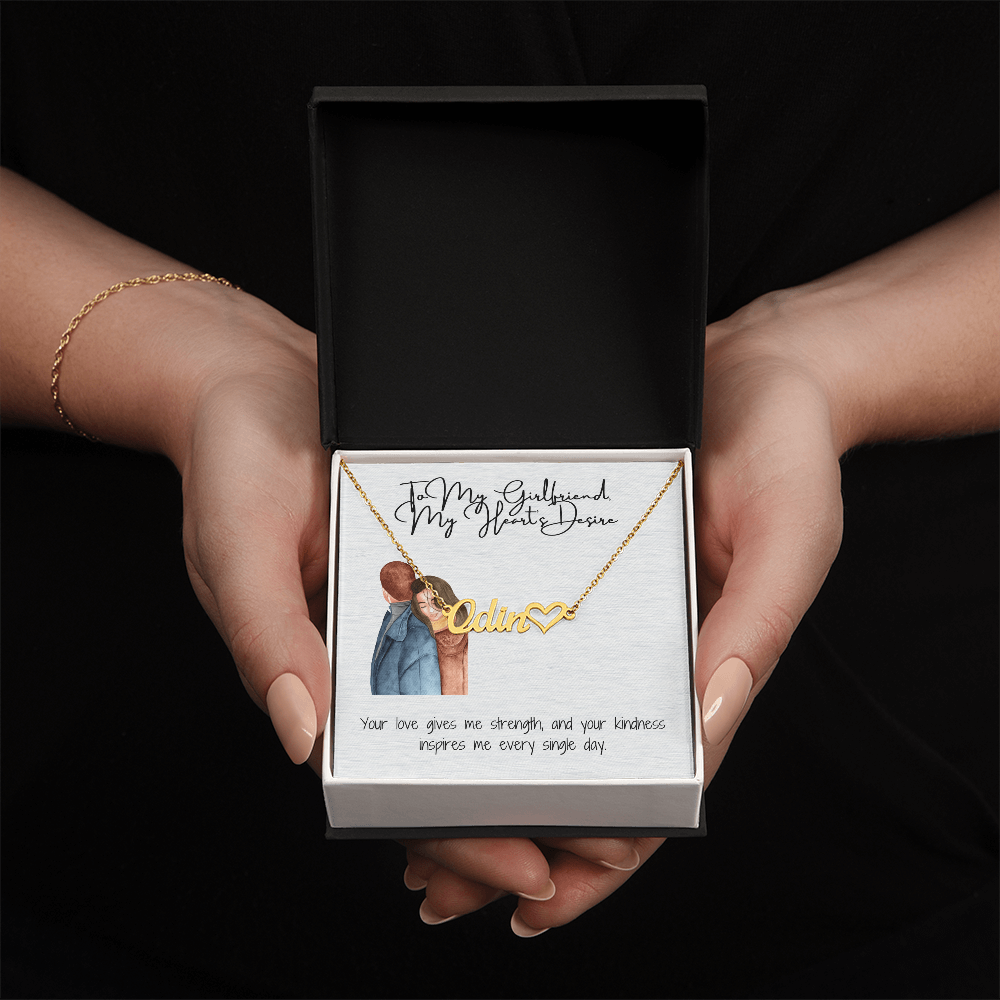 My Heart Desire Girlfriend Heart Name Necklace