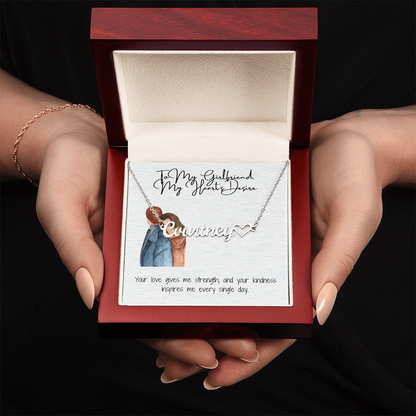 My Heart Desire Girlfriend Heart Name Necklace