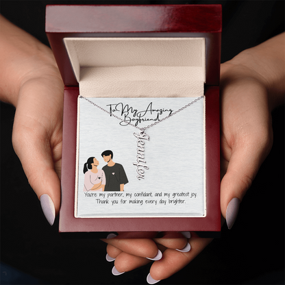 Amazing Boyfriend Vertical Name Necklace