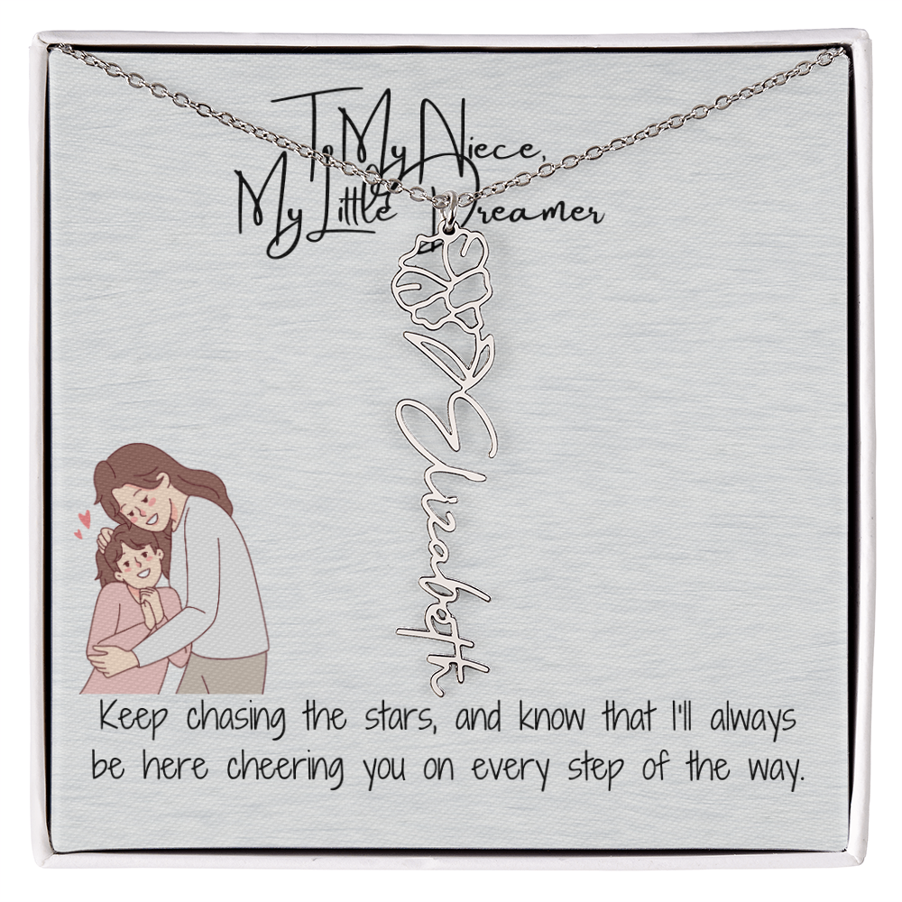 Little Dreamer Niece Flower Name Necklace