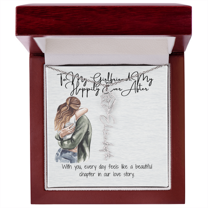 My Happily Ever After Girlfriend Flower Name Necklace