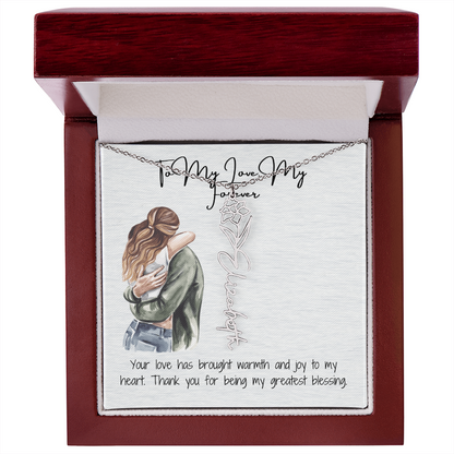 My Forever Girlfriend Flower Name Necklace