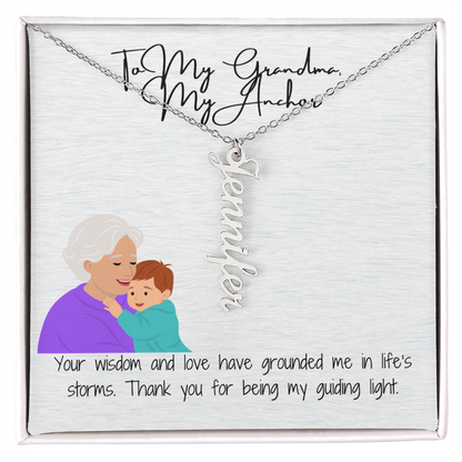 Multi-Name Vertical Necklace  "A Gift That Holds Every Special Name"