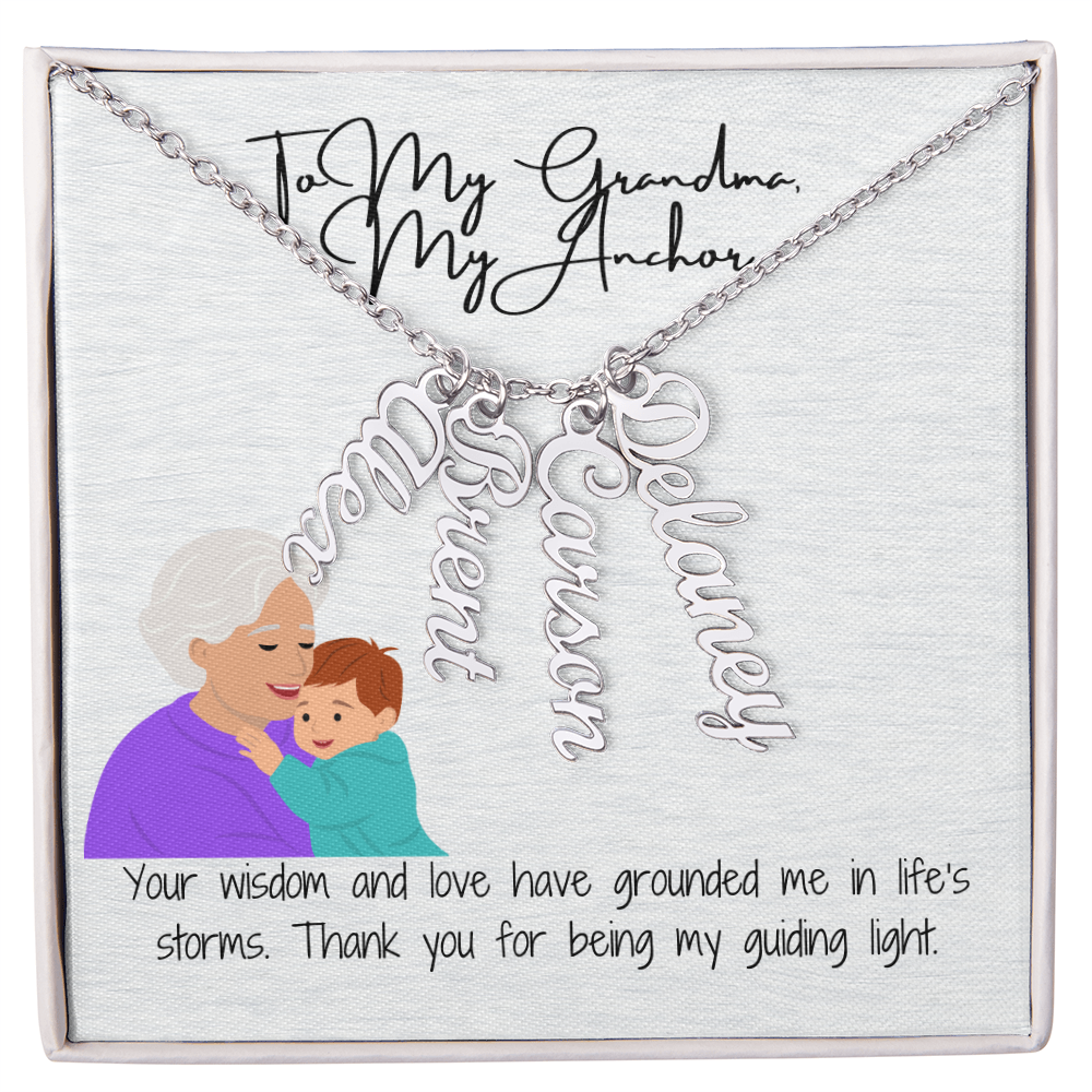Multi-Name Vertical Necklace  "A Gift That Holds Every Special Name"