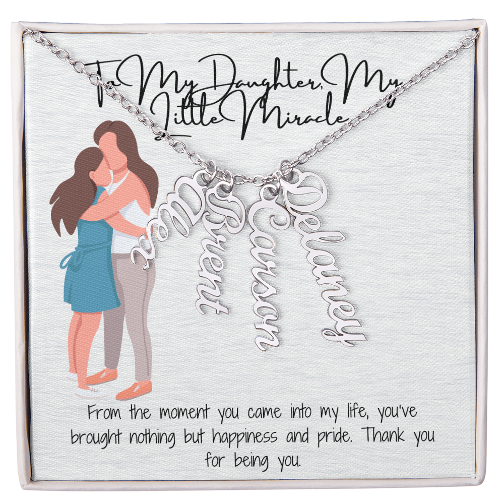Personalized Multi-Name Necklace  A Unique Gift for Your White Daughter