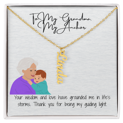 Multi-Name Vertical Necklace  "A Gift That Holds Every Special Name"