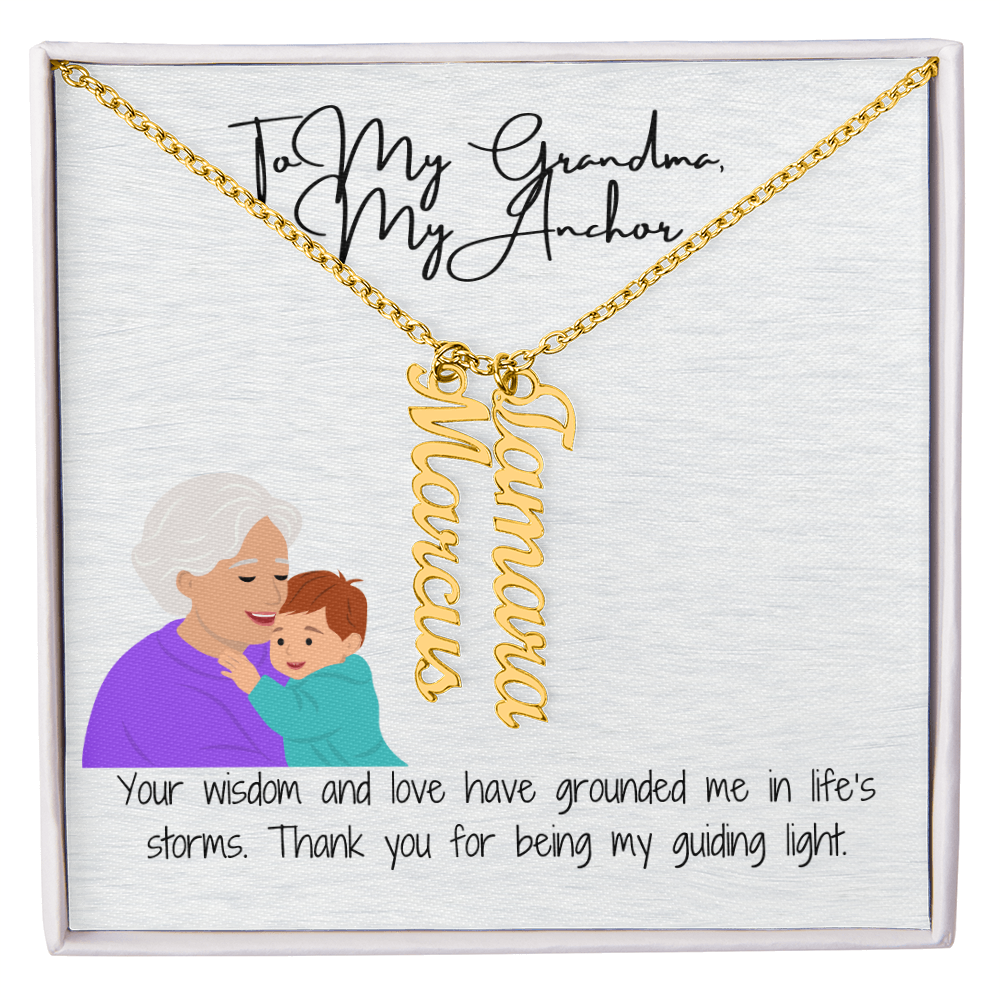 Multi-Name Vertical Necklace  "A Gift That Holds Every Special Name"