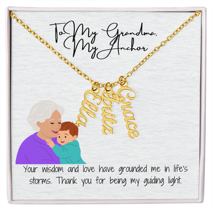 Multi-Name Vertical Necklace  "A Gift That Holds Every Special Name"