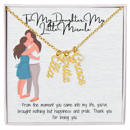 Personalized Multi-Name Necklace  A Unique Gift for Your White Daughter