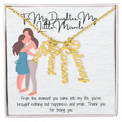 Personalized Multi-Name Necklace  A Unique Gift for Your White Daughter