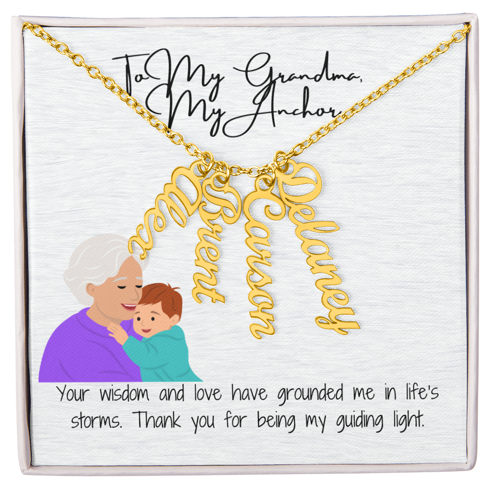 Multi-Name Vertical Necklace  "A Gift That Holds Every Special Name"