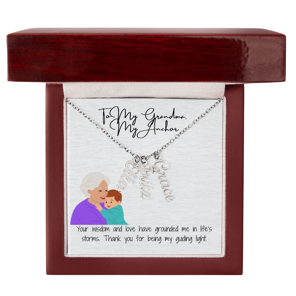 Multi-Name Vertical Necklace  "A Gift That Holds Every Special Name"