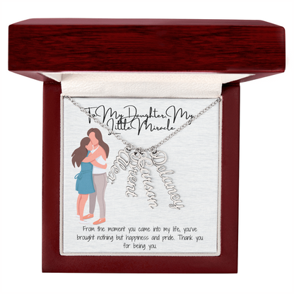 Personalized Multi-Name Necklace  A Unique Gift for Your White Daughter