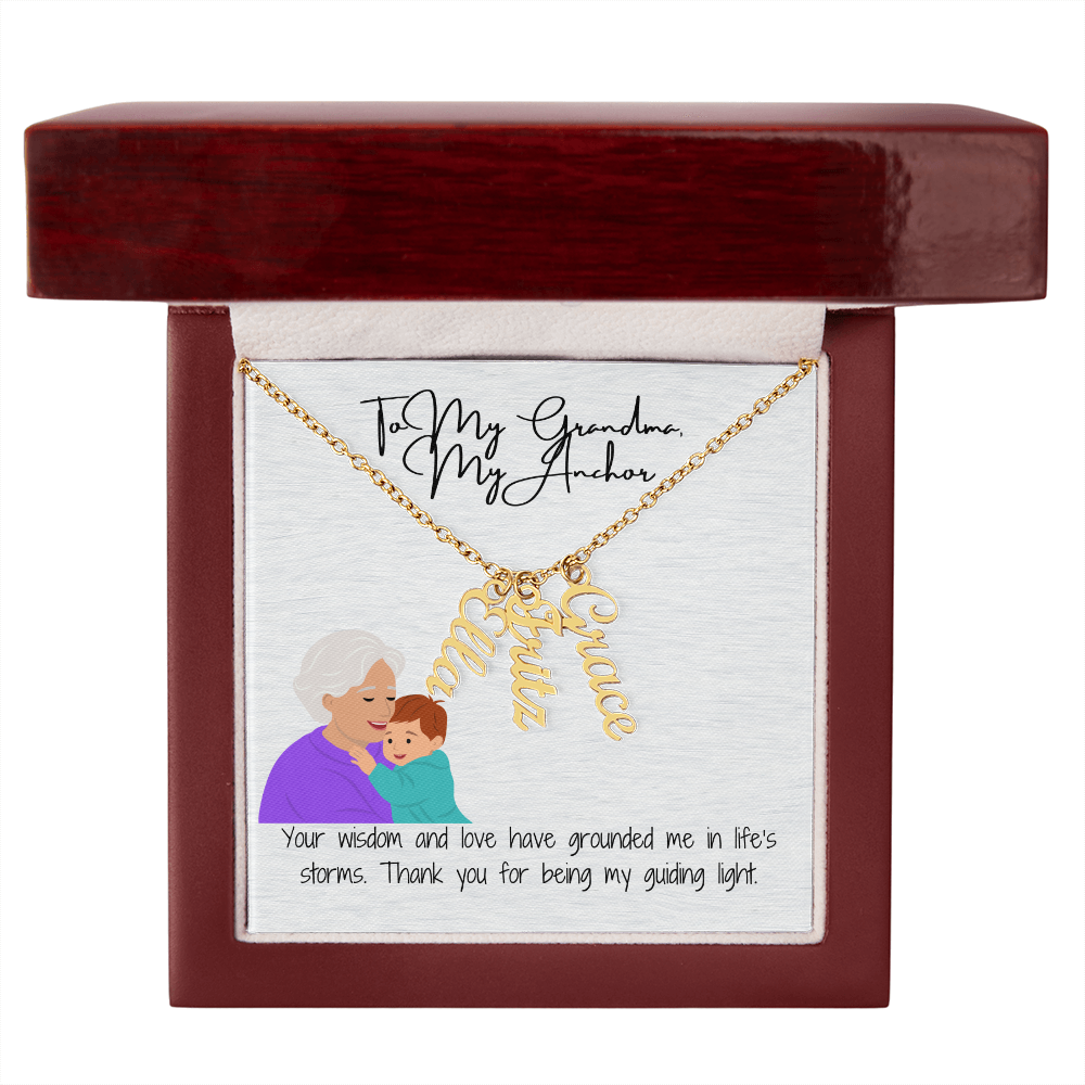 Multi-Name Vertical Necklace  "A Gift That Holds Every Special Name"
