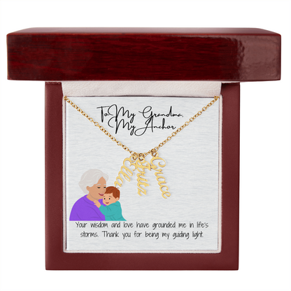 Multi-Name Vertical Necklace  "A Gift That Holds Every Special Name"