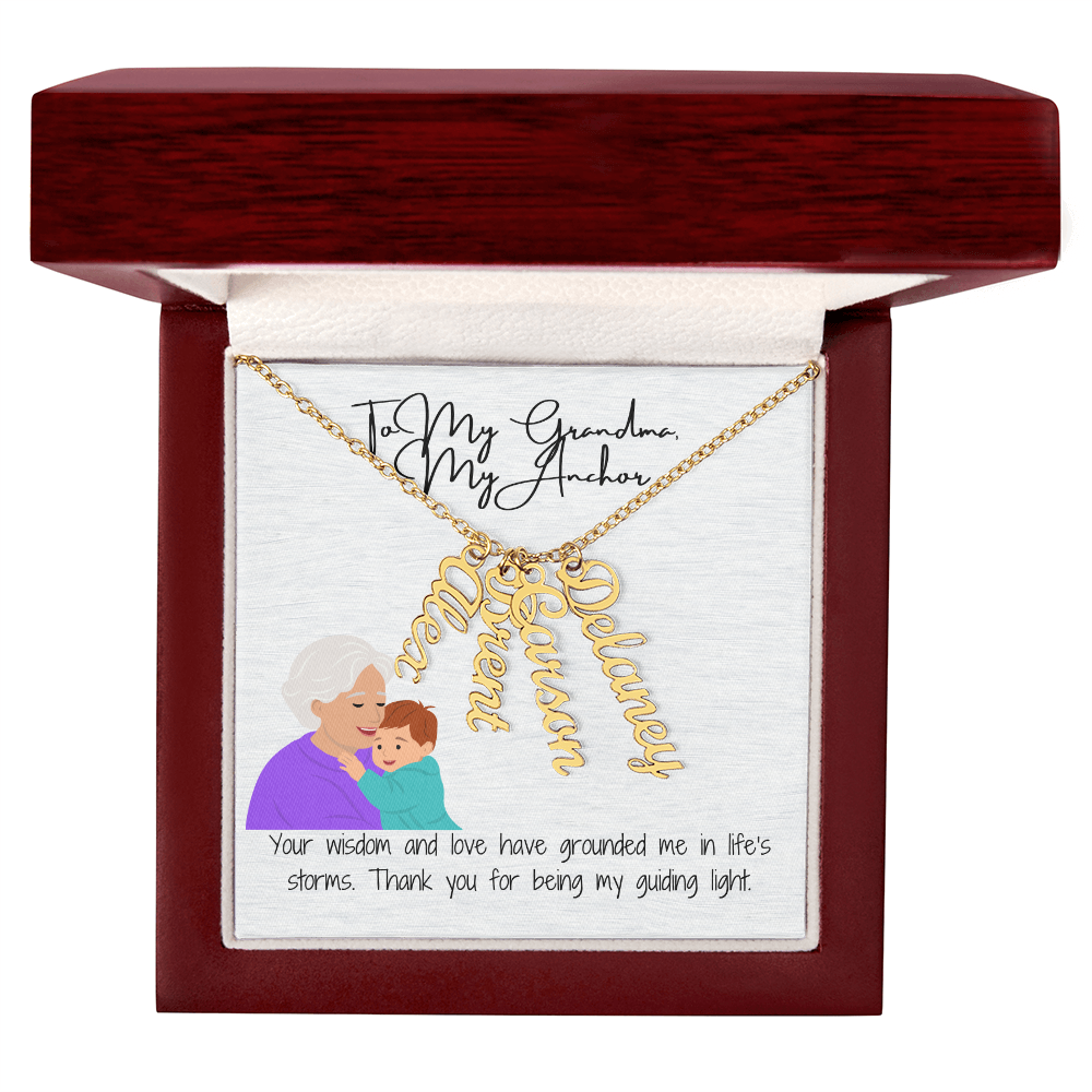 Multi-Name Vertical Necklace  "A Gift That Holds Every Special Name"