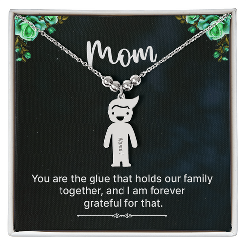 Engraved Kid Charm Necklace – Custom Name