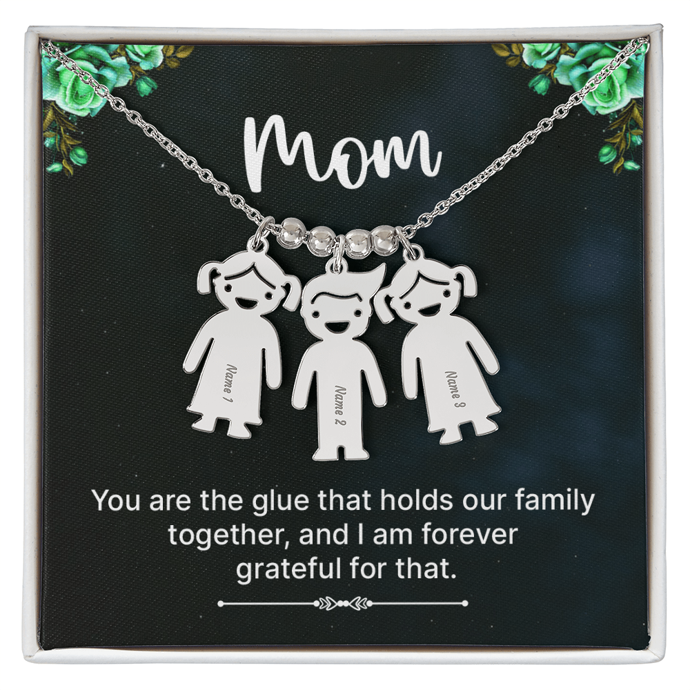 Engraved Kid Charm Necklace – Custom Name