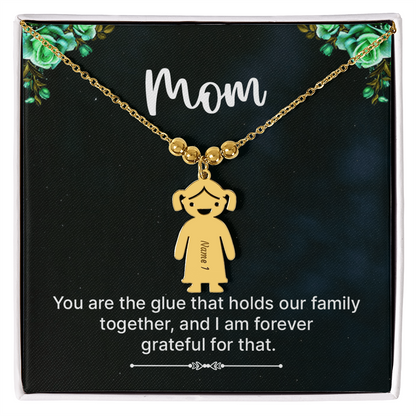 Engraved Kid Charm Necklace – Custom Name