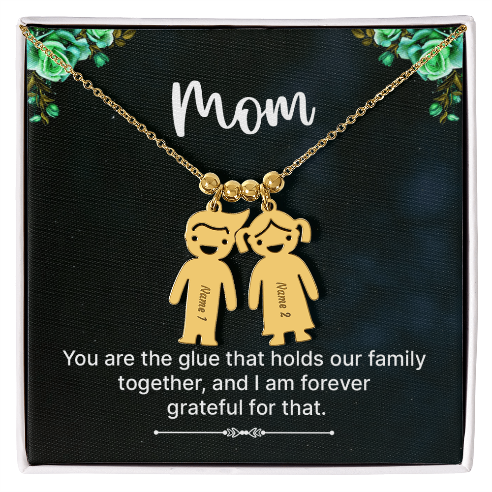 Engraved Kid Charm Necklace – Custom Name