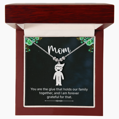 Engraved Kid Charm Necklace – Custom Name