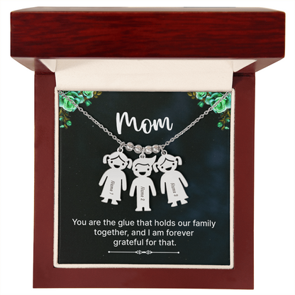 Engraved Kid Charm Necklace – Custom Name