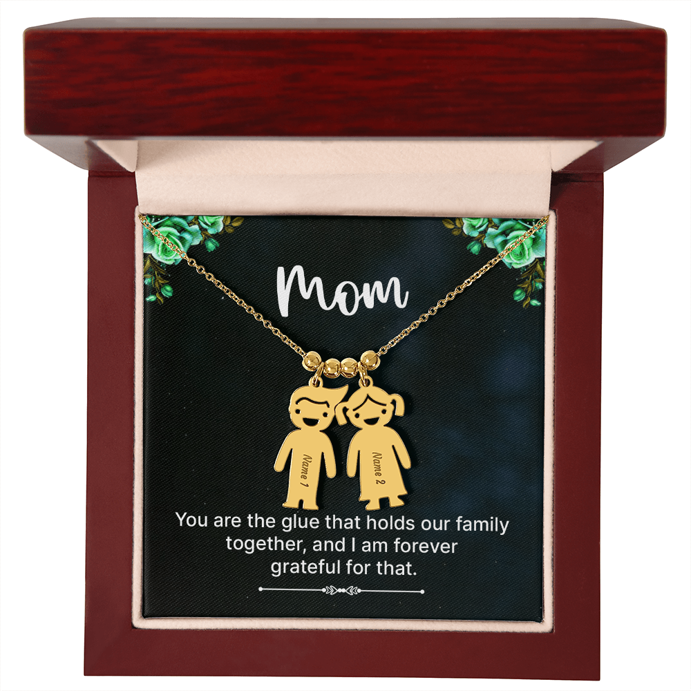 Engraved Kid Charm Necklace – Custom Name