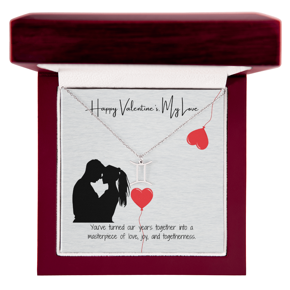 "My Love, Happy Valentine's Day" Elegant Pendant & Gift Card Set