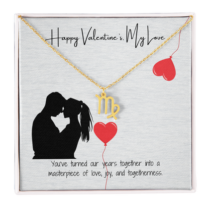 "My Love, Happy Valentine's Day" Elegant Pendant & Gift Card Set