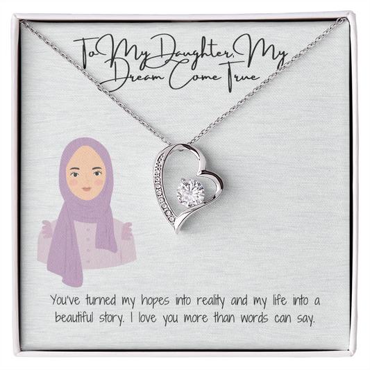 A Love That Stands the Test of Time  Forever Love Necklace for My Hijabi Daughter