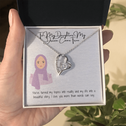 A Love That Stands the Test of Time  Forever Love Necklace for My Hijabi Daughter