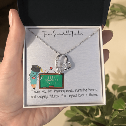 To My Teacher  Forever Love Necklace