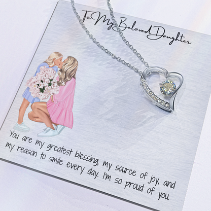 A Mother's Eternal Love  Forever Love Necklace for Daughter