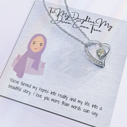A Love That Stands the Test of Time  Forever Love Necklace for My Hijabi Daughter