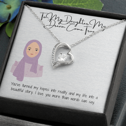 A Love That Stands the Test of Time  Forever Love Necklace for My Hijabi Daughter