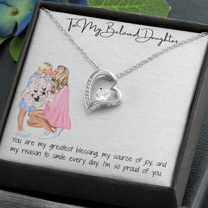 A Mother's Eternal Love  Forever Love Necklace for Daughter