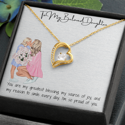 A Mother's Eternal Love  Forever Love Necklace for Daughter