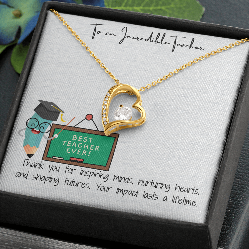 To My Teacher  Forever Love Necklace