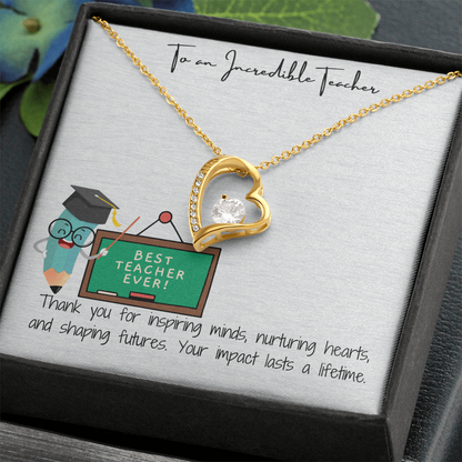 To My Teacher  Forever Love Necklace