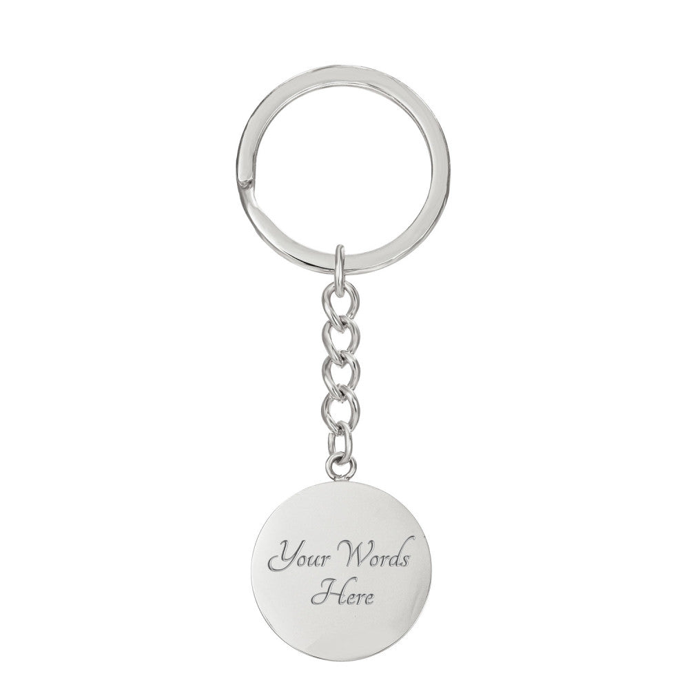 Custom & Stylish & Graphic Circle Keychain