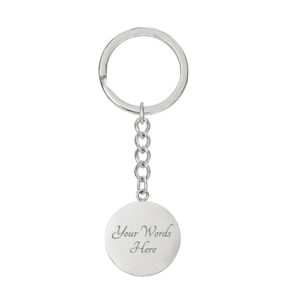 Custom & Stylish & Graphic Circle Keychain