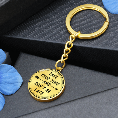 Custom & Stylish & Graphic Circle Keychain