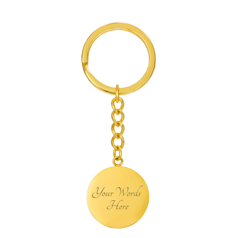 Custom & Stylish & Graphic Circle Keychain