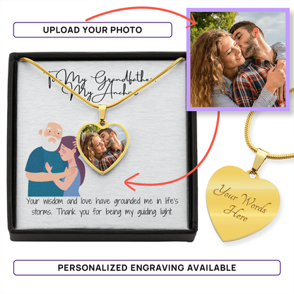 "To My Grandfather"   Custom Heart Necklace